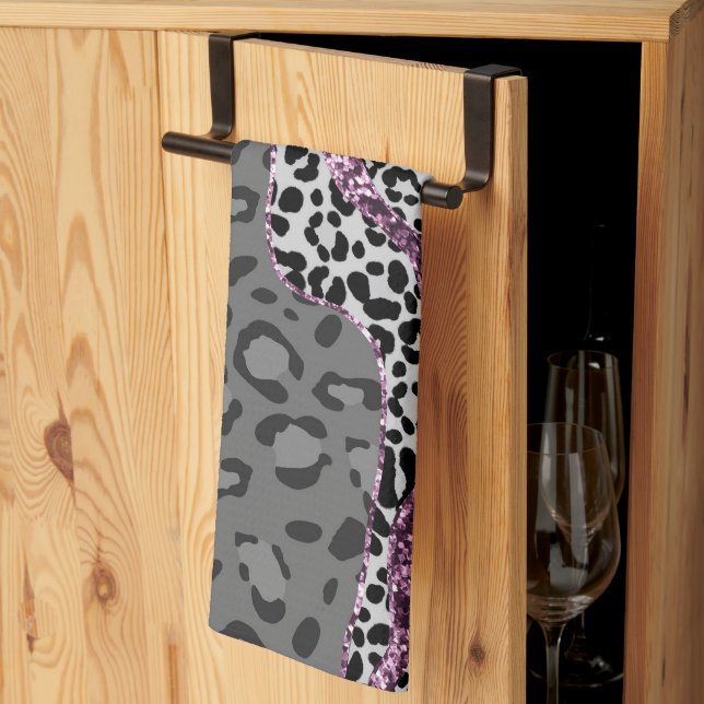 Paño De Cocina Leo Estampado Animal Brillo Glam 3 (Pliegue de tercios)