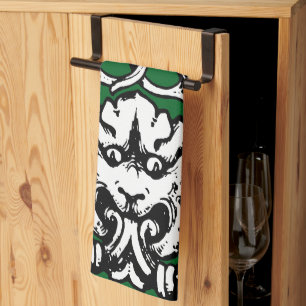 Paño De Cocina León de Knotwork de principios del siglo XX