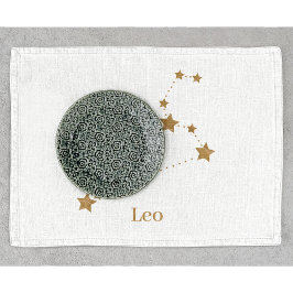 Paño De Cocina León de oro del Rótulo Zodiaco moderno | Incendio