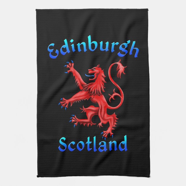 Paño De Cocina León escocés de Edimburgo Rampant Bandera escocesa (Vertical)