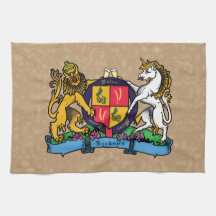 León y Unicornio Rampant Escudo de cerveza