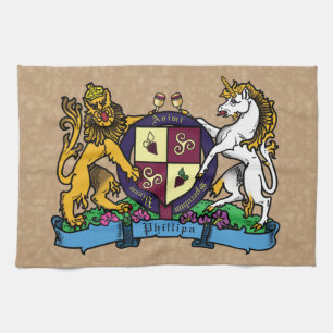 Paño De Cocina León y Unicornio Ropa de Vino Rampant