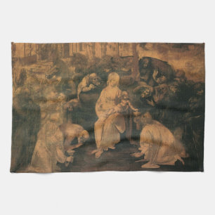 Paño De Cocina Leonardo da Vinci La Adoración del Magi