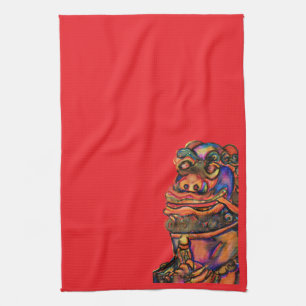 Paño De Cocina Leones de China