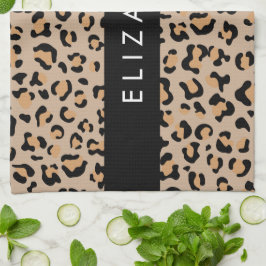 Paño De Cocina Leopard Print, Spots, Brown Leopard, Tu Nombre