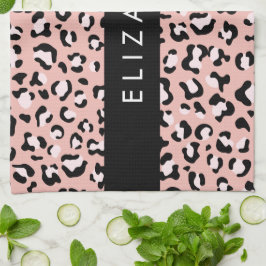 Paño De Cocina Leopard Print, Spots, Pink Leopard, Tu Nombre