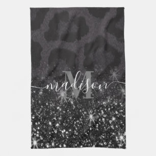 Paño De Cocina Leopard Print y Purpurina