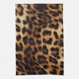 Paño De Cocina Leopardo de crema marrón de moda