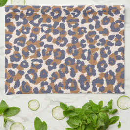 Paño De Cocina Leopardo Print-Blue y Brown-