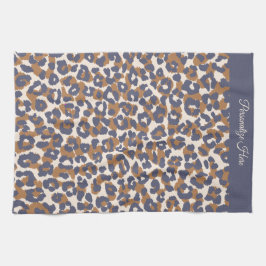 Paño De Cocina Leopardo Print-Blue y Brown-