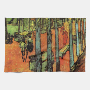 Paño De Cocina Les Alyscamps, Hojas de otoño por Vincent van Gogh