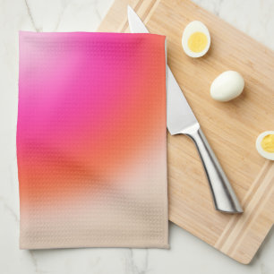 Paño De Cocina Les Couleurs 12 Gradiente Naranja Y Rosa