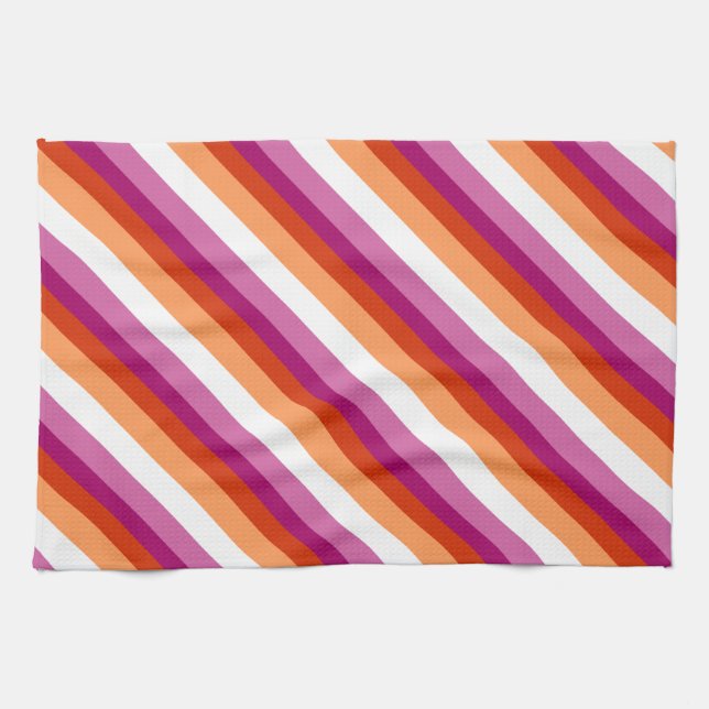Paño De Cocina Lesbian Stripes | Lesbian Pride  (Horizontal)