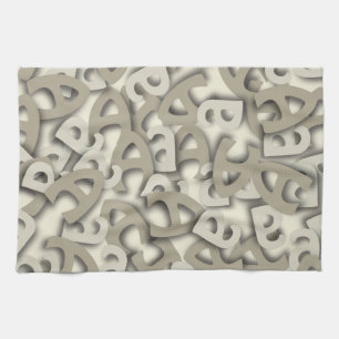 Paño De Cocina Letra A Gris