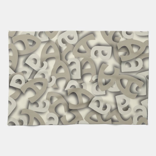 Paño De Cocina Letra A Gris (Horizontal)