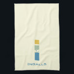 Paño De Cocina Letra abstracta moderna I monograma inicial<br><div class="desc">Toalla de té con un monograma abstracto moderno.</div>