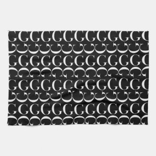 Paño De Cocina Letra inicial monograma G