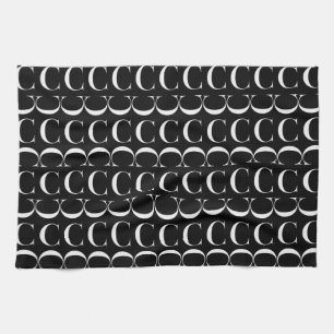 Paño De Cocina Letra monográfica inicial C