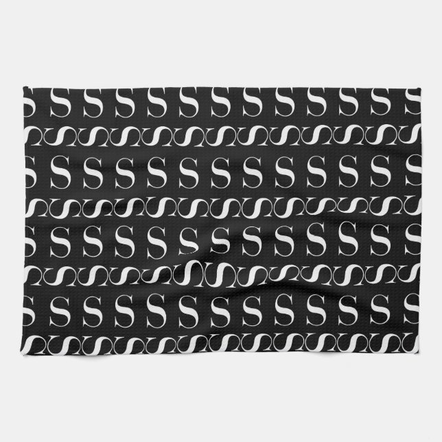 Paño De Cocina Letra monográfica inicial S (Horizontal)