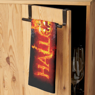 Paño De Cocina Letras ígneas masivas de SlipperyJoe's Halloween c