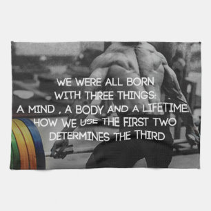 Paño De Cocina "Levantamiento de peso" Motivación del entrenamien