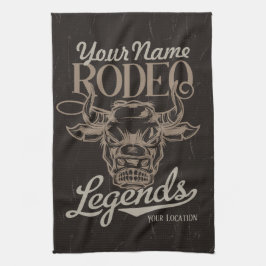 Paño De Cocina Leyendas personalizadas del Rodeo Old West Steer R