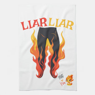 Paño De Cocina Liar, Liar, Pant está en llamas