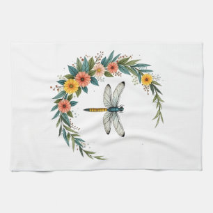 Paño De Cocina Libélula Boho Luna Creciente Signo de Paz Hippie D