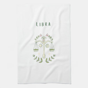 Paño De Cocina Libra Rosa, zodiaco, signo zodiacal