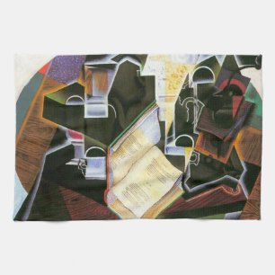 Paño De Cocina Libro, pipa y gafas, Juan Gris, Cubismo vintage