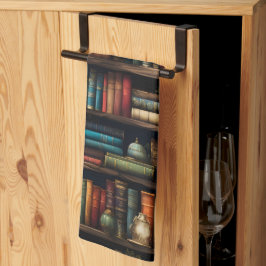 Paño De Cocina Libros de época en el patrón de estantería