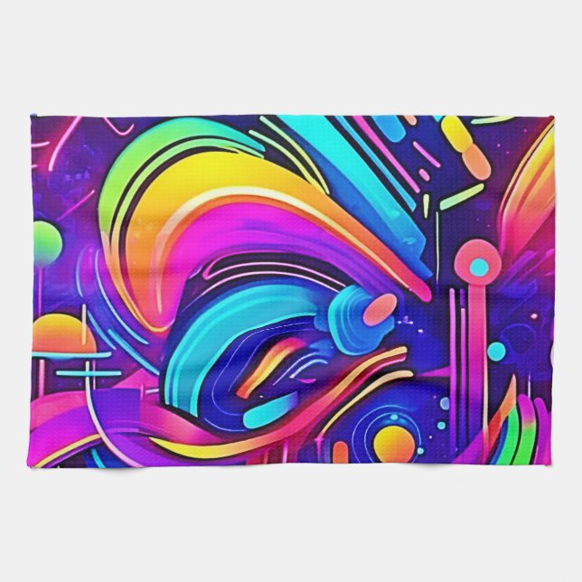 Paño De Cocina Lienzo cósmico: Un universo de color (Horizontal)