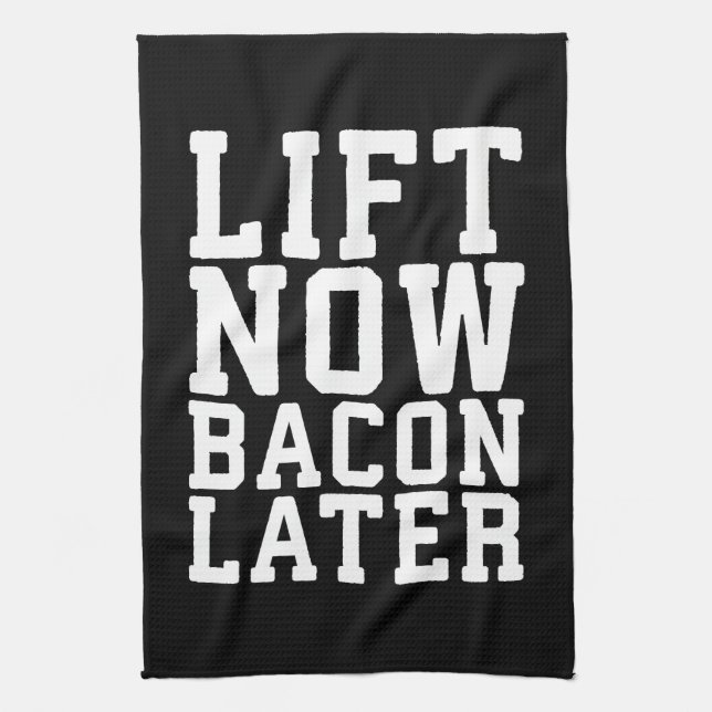 Paño De Cocina Lift Now, Bacon Después - Divertido entrenamiento (Vertical)