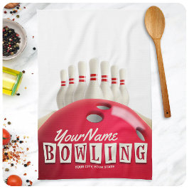 Paño De Cocina Liga Retro de Bolas Personalizadas Lanes Lanes