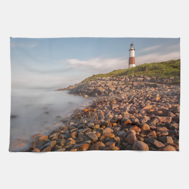 Paño De Cocina Lighthouses | Montauk Point Long Island (Horizontal)