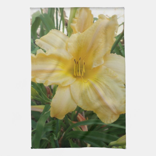 Paño De Cocina Lily Flower Yellow Kitchen Towel (Vertical)