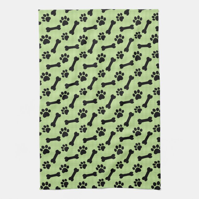 Paño De Cocina LIME GREEN y Bones B03 (Vertical)