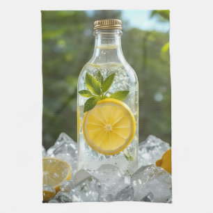 Paño De Cocina Limón Fresco Enfriado en una Botella