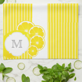 Paño De Cocina Limones cones monograma para la limonada
