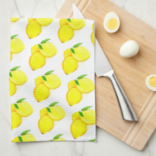 Paño De Cocina limones fruta acuarela Cocina Citrus tropical