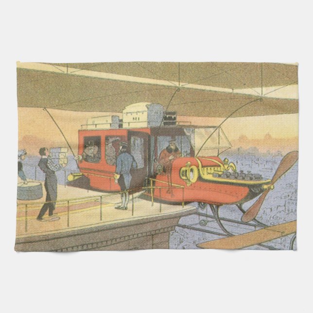 Paño De Cocina Limousina de helicóptero de avión de ciencia ficci (Horizontal)