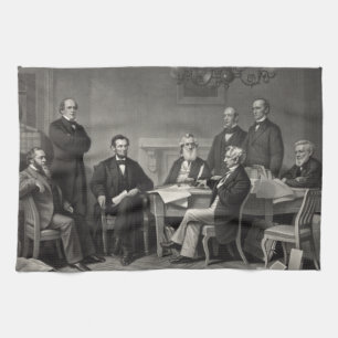 Paño De Cocina Lincoln leyendo la proclamación de la emancipación