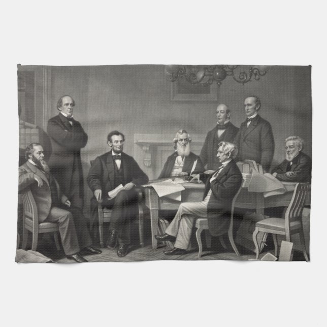 Paño De Cocina Lincoln leyendo la proclamación de la emancipación (Horizontal)