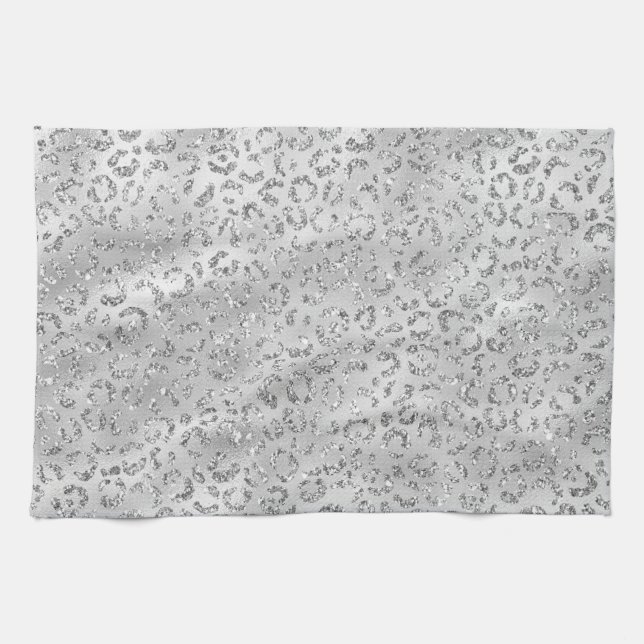 Paño De Cocina Lindo estampado de piel de leopardo guepardo plate (Horizontal)
