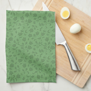 Paño De Cocina Lindo Verde Floral