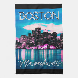 Paño De Cocina Línea aérea de Boston Massachusetts