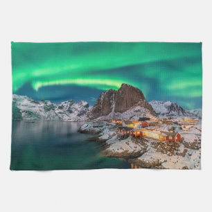 Paño De Cocina Línea costera Islas Lofoten, Hamnoy, Noruega