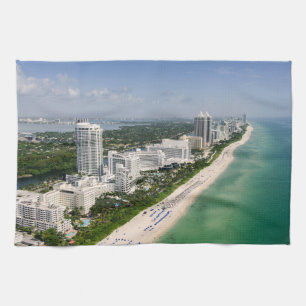 Paño De Cocina Línea costera Urban Beach, Miami, Florida