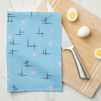 Paño De Cocina Líneas abstractas y azules cielos de las estrellas