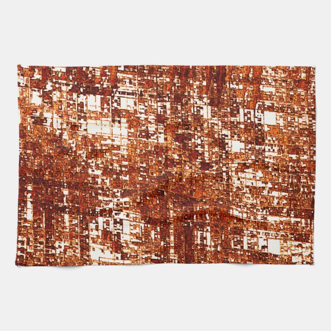 Paño De Cocina Líneas cruzadas y muesca cuadrada oxidada (Horizontal)